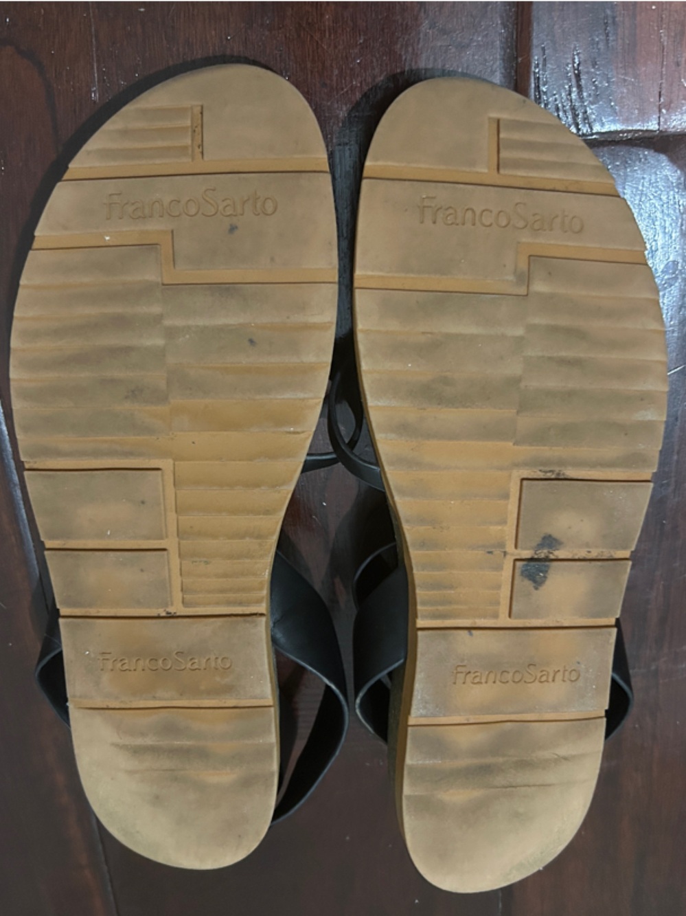Franco Sarto Black Ankle Strap Flat Sandals Women’s Size 8.5 - Picture 5 of 6